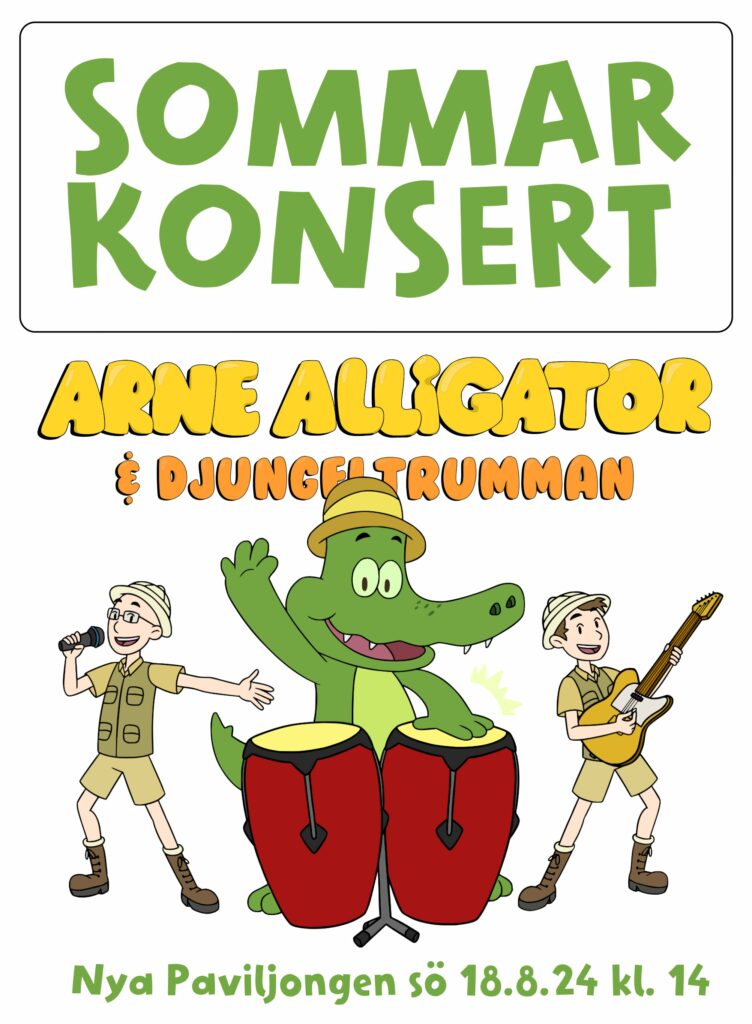 sommarkonsert med Arne Alligator och djungeltrumman