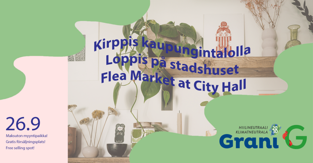 Kirppis kaupungintalolla Loppis på stadshuset Flea Market at City Hall